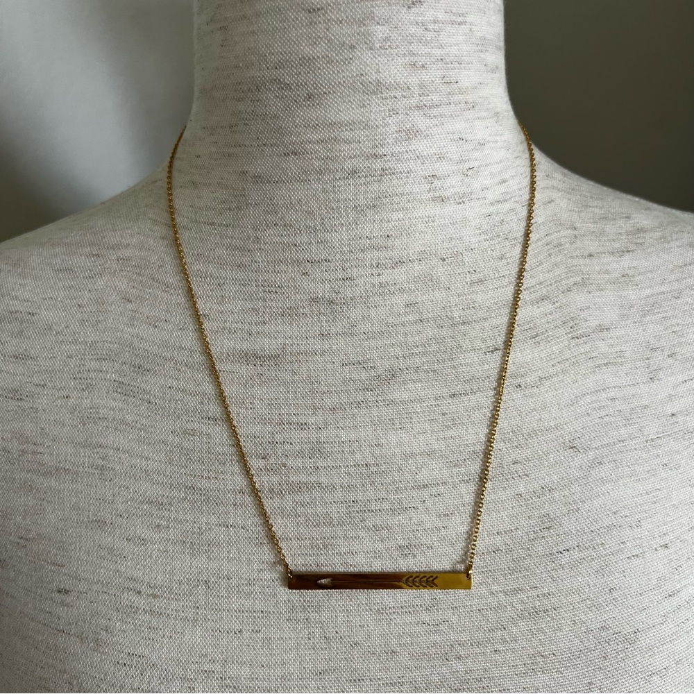 Adjustable Gold Arrow Necklace
